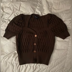 Chocolate brown V neck express top